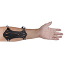 Shooting Archery Rubber Arm Guard Safety Protection Gear with 2 Straps Black