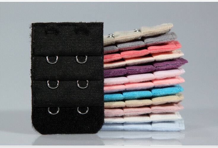 5 Bra Extenders Strap Extension Lengthened adjustable Replacement Buckle 2 Hooks