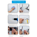 Single Rod Hooks 45Cm Wall Coat Hanger Bathroom Cloth Towel Rack Holders Ki