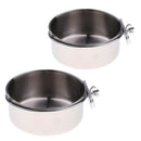 2x Classic Pet Products Classic Stainless Steel Hook-On Coop Cup M
