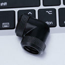 14mm OD G1/4 Inner Thread 90 Degree Water Cooling Tube Connector(Black)