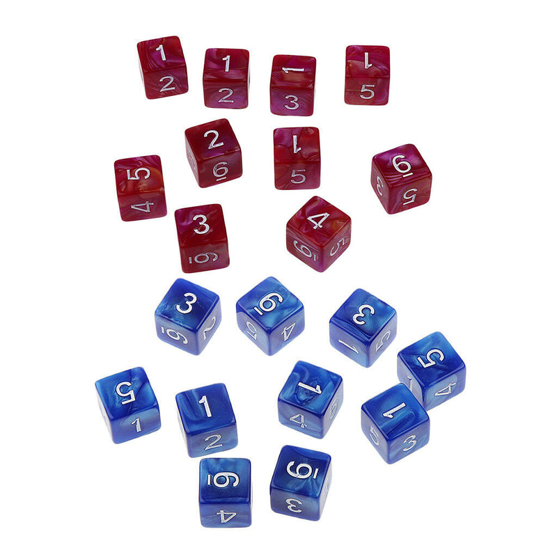 20PCS D6 Polyhedral Game Dice for RPG Dungeons and Dragons Club Party Games