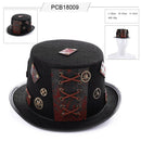 Steampunk Top Hat Retro Gothic Punk Cap Costume Accessory for Music Festival Day