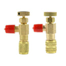 2pcs Refrigeration Charging Adapter R22 + R410 For 1/4in Safety Valve Servi I4S1