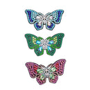 3pcs DIY Diamond Painting Hair Clip Butterfly Rhinestone Bobby Pin Headwear A