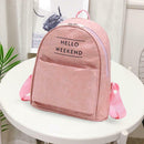 Kraft Paper Backpack Women Waterproof Travel Shoulder Schoolbags (Pink) A