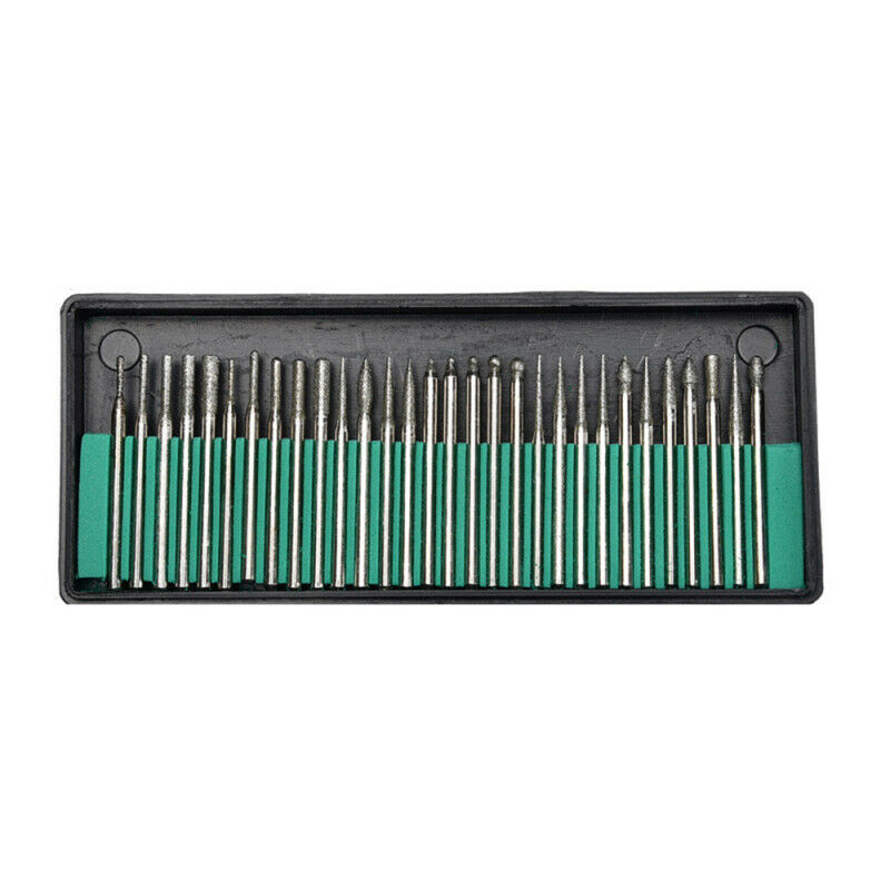 30-in-1 Nail Art Grinding Polishing Diamond Needles for Nail Printer - White New