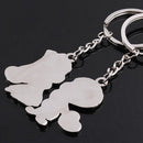 Couple Gift Key Ring Fob Metal Bride Groom Heart Love Keychain 1 Pair FT