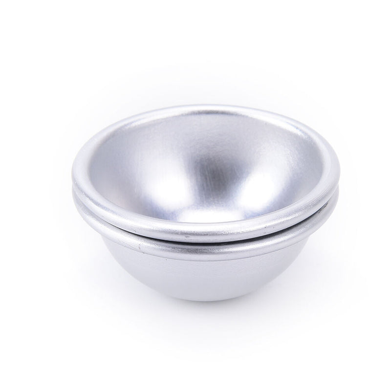 1set/2X aluminum bath bomb molds bath fizzy sphere round ball molds 4.5*2cm JBTO