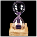 Purple wood + glass + iron powder sand iron flowering magnetic hourglass wi V4L6