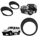 1 Pair Front Light Headlight Trim Cover Bezels for Jeep Wrangler JK 07-17 A