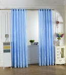 100x250cm Modern Door Window Curtain Blackout Drapes Sheer Blind Punch Azure