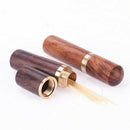 Ebony Wood Toothpick Holder Box Capsule Case Handmade Craft Room Decor JR