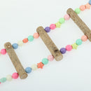 Natural Wood Bird Standing Climbing Ladder & PerchToy Set for Large Medium