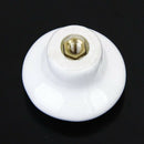 5 x Round Ceramic Cabinet/Drawer/Cupboard/Bin Pull Knobs Handles---White U5Y5