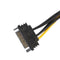 5pcs 15pin SATA Power to 6pin PCI-e PCI Express Adapter Cable for Video Car