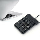 Portable 2.4G Wired Digital Keyboard USB Number Pad 18 Keys Numeric Keypad 3c