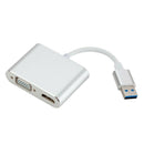 Usb3.0 To Hdmi Vga Adapter 4K Hd 1080P Multi-Display 2-In-1 Usb To Hdmi Con