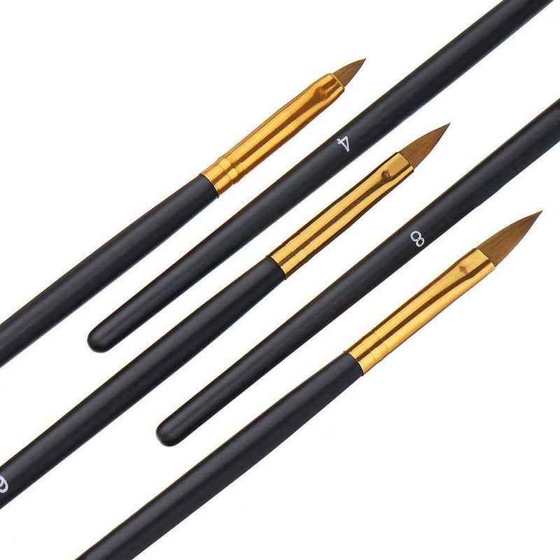 5pcs Painting Drawing Carving Pens Manicure Tool Nail Art UV Gel Brushes Kits