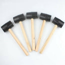 Rubber Mallet Hammer With Wooden Handle Shaft Camping DIY Building Racking OT L