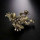 Green Brooch Women Party Anniversary Jewelry Shiny Rhinestone Brooches Bouq