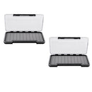 2pcs Fishing Tackle Box Spoon Lure Flies Storage Case Container Fly Box