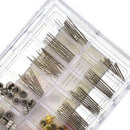 170Pcs/Box Watch Crown Parts Replacement Assorted Dome Flat Head Watch Acce F8G2