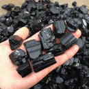 Natural Black Tourmaline Crystal Rough Rock Mineral Specimen Healing Stones 50g