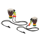 2 Pcs Djembe Pendant African Drum Jewelry Necklace for Children Gift C