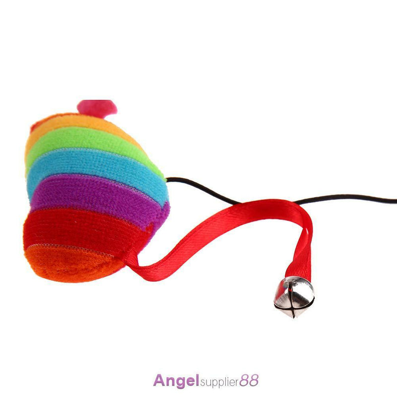 Funny Cat Rods Interactive Toys Cat Teaser Stick Mouse Steel Wire Colourful