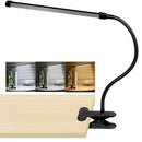 8W LED Clip on Lamp, Desk Light with 3 Modes 2M Cable Dimmer 10 Levels Clam