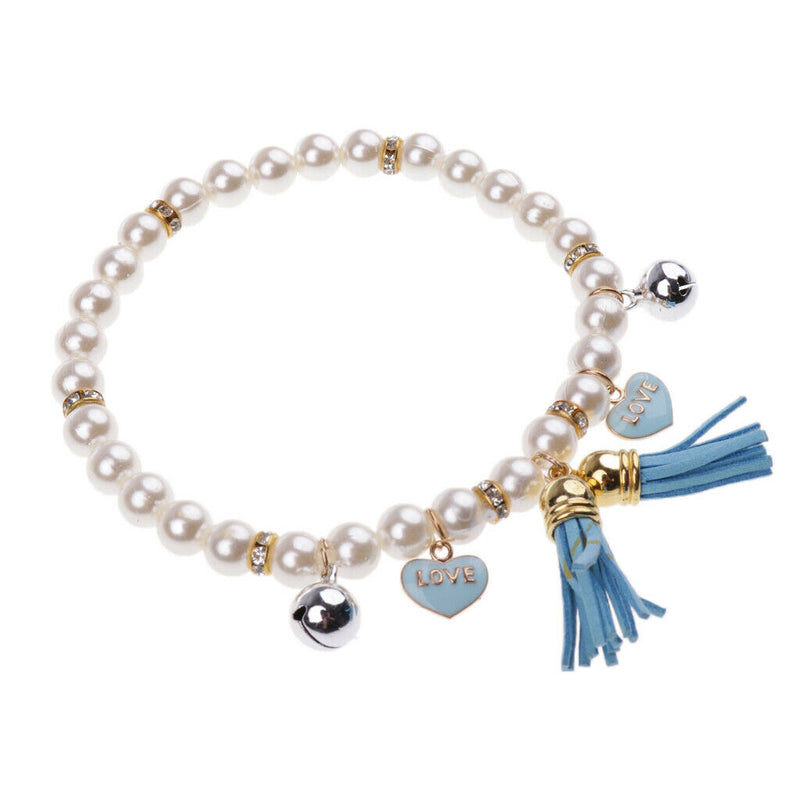 2pcs Cutie Pet Cat Dog Beads Pendant Necklace Charm Neck