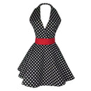 Women Cotton Dot Fashion Sexy Maid Fancy Dress Costume Apron Outfit Home Hotel
