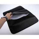 Black Leather Faraday Laptop Tablet Case Bag Signal Shield 16.1 x 15.4in
