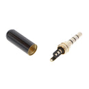 6Pcs 4-Pole 3.5mm 1/8" Male Headphone Plug Adapter Soldering Black+Red+White