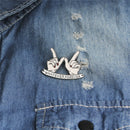 Whatever Forever Enamel Brooch Pin Jacket Badge Best Friends Brooch Jewelry  Ut