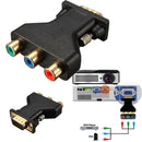 VGA Male to 3 RCA Video Female M/F Adapter Converter Connecter Plug Jack  D E6P5