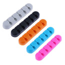 Silicone Desktop Charger Cable Wire Clip Holder Cord Line Organizer(Black)