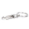 10X 25mm Keyring Ripple Lobster Clasp Keychain Short Chain Split Ring DIY F Hn