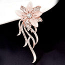 Fashion Elegant Rhinestones Opal Flower Brooch Jewelry Accessory for Women A