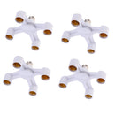 4PCS Light Bulb Adapter Lamp Base Converter Light Bulb Socket Adapter with Pure