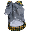 Dog Autumn Winter Warm Cotton Coat For Small Medium Dogs Puppies Yellow-L