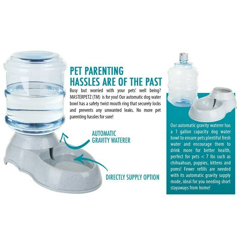 3.5L Large Automatic Pet For Cats Dogs Plastic Dog Food Bowl Pets Dispenser A9A8