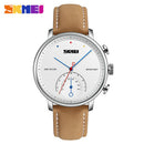 Skmei Business Quartz Men'S Watch Fashion Simple Leather Strap Watch Alloy