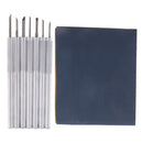 7 Pieces Assorted Shape Round and Flat Head Metal Wood Carving Set for DIY