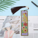 DIY Flower Special Shaped Diamond Painting Leather Tassel Bookmark Gifts