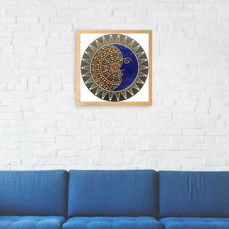 5D DIY Special Shaped Diamond Painting Moon Face Cross Stitch Mosaic Kits