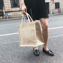Fashion Shoulder Handbags Women Large Top-handle Bags Linen Shopping Totes