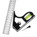 Stainless Steel Combination Angle Ruler Measuring Square Ruler Layout Tools