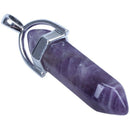5X(Crystal Hexagonal Healing Point Amethyst Pendant Cut Pendant Necklace U2X5)